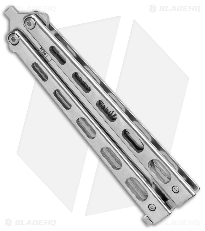 Bear & Son 30th  Anniversary Butterfly Knife Silver (4" S35V Satin)  