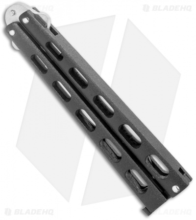 Bear & Son 30th Anniversary 114B Black Butterfly Knife (4.3" Satin) 