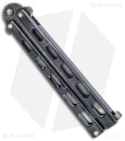 Bear & Son 114 Butterfly Tanto Knife Galaxy (4" Damascus) 114GXAD