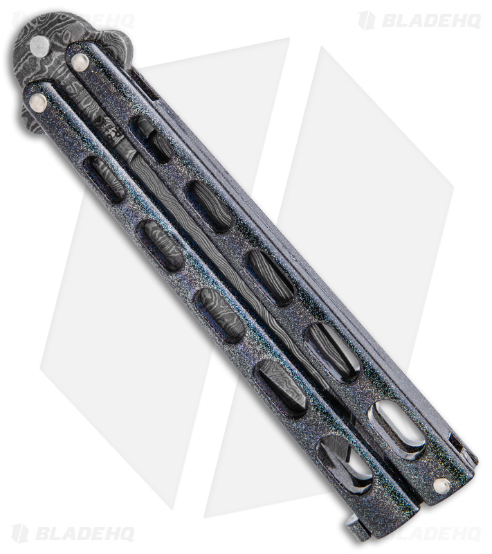 Bear & Son 114 Butterfly Tanto Knife Galaxy (4" Damascus) 114GXAD