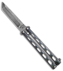 Bear & Son 114 Butterfly Tanto Knife Galaxy (4" Damascus) 114GXAD