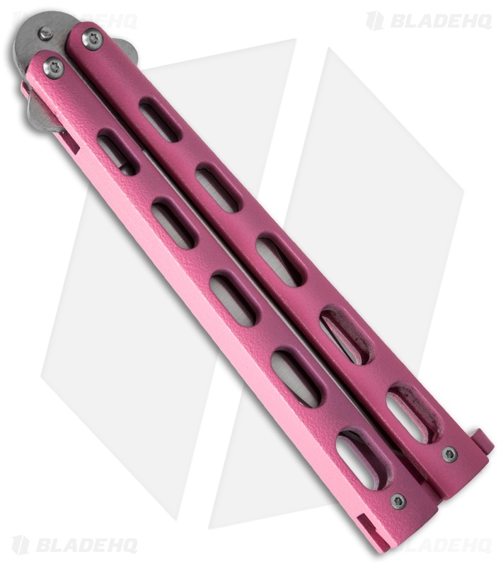 Bear & Son 5" Butterfly Knife Pink (4" Satin) 114PK