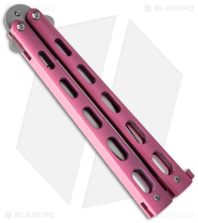 Bear & Son 5" Butterfly Knife Pink (4" Satin) 114PK
