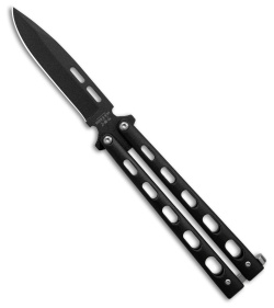 Bear & Son 115B Large Butterfly Knife Black (4" Black)