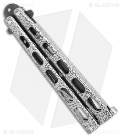 Bear & Son 115TR Large Butterfly Knife Trainer Silver Vein (4" Black)