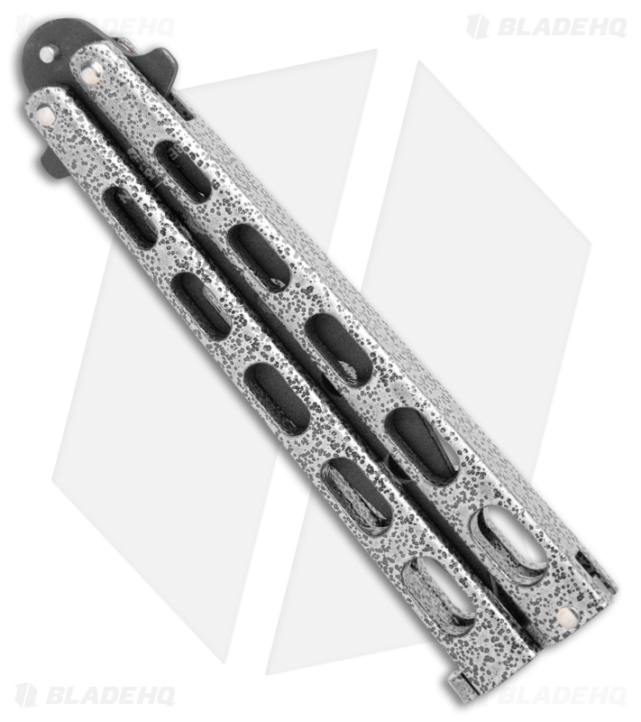 Bear & Son 115TR Large Butterfly Knife Trainer Silver Vein (4" Black)