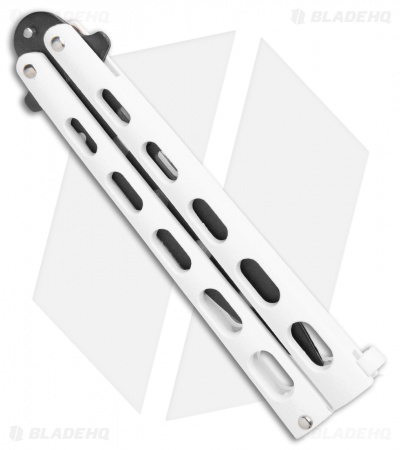 Bear & Son 115WTR Large Butterfly Knife Trainer White (4" Black)