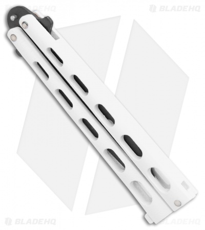 Bear & Son 115WTR Large Butterfly Knife Trainer White (4" Black)