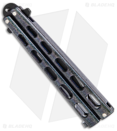 Bear & Son Large Butterfly Knife Galaxy (4" Black) 115GX 