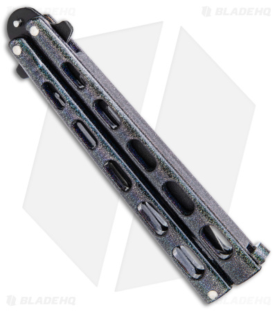 Bear & Son Large Butterfly Knife Galaxy (4" Black) 115GX 