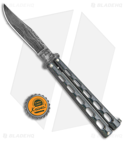 Bear & Son 114D Large Butterfly Knife Galaxy (4.25" Damascus) 114GXD
