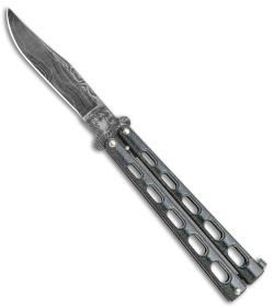 Bear & Son 114D Large Butterfly Knife Galaxy (4.25" Damascus) 114GXD