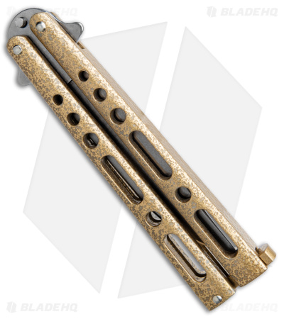 Bear & Son 117 Large Butterfly Knife Gold (4" SW) 117GSW