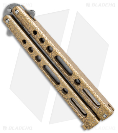 Bear & Son 117 Large Butterfly Knife Gold (4" SW) 117GSW