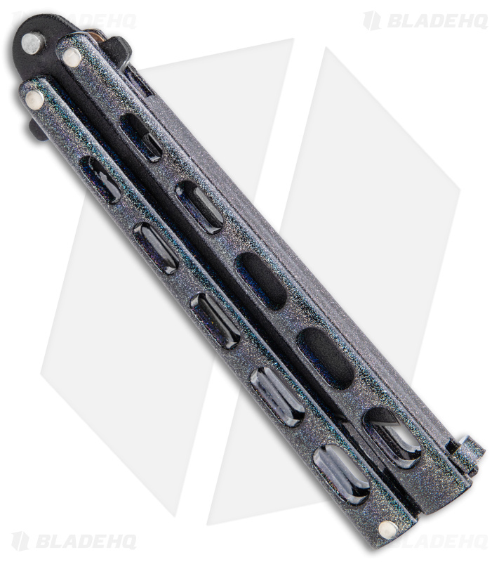 Bear & Son Large Butterfly Tanto Knife Galaxy (4" Black) 115TANGX