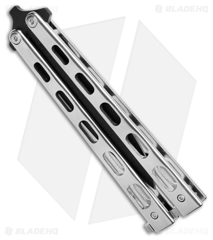 Bear &  Son Spear Point Butterfly Knife Stainless Steel (4.1" Black) SS15