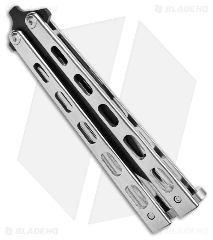 Bear &  Son Spear Point Butterfly Knife Stainless Steel (4.1" Black) SS15