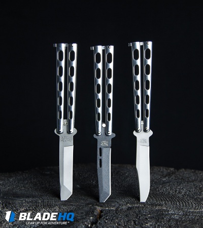 Bear &  Son Tanto Butterfly Knife Stainless Steel  (4.1" Black) SS15TAN 