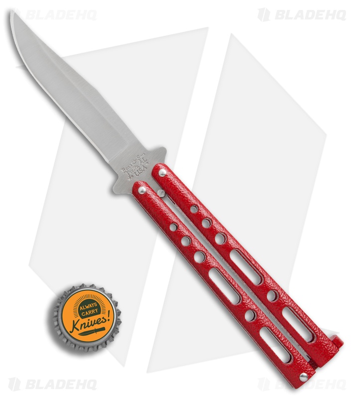 Bear & Son 117 Large Butterfly Knife Red (4
