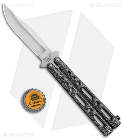 Bear & Son 117 Large Butterfly Knife Gray (4" Satin)