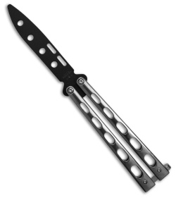 Bear and Son Butterfly Knife Trainer Stainless Steel (4" Black) 