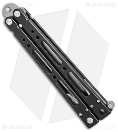 Bear OPS Bear-Song IV Tanto Butterfly Knife Black  (3.75" Bead Blast)