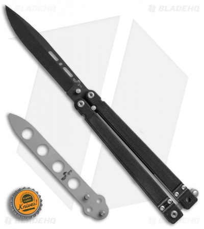 Bear OPS Bear-Song II Butterfly Black G-10 Knife (4.5" Black + Trainer) 35999