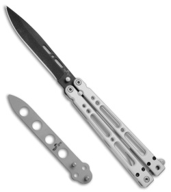 Bear OPS Bear Song IV Butterfly Knife Aluminum w/Trainer (4.38" Black) B-400B+TR