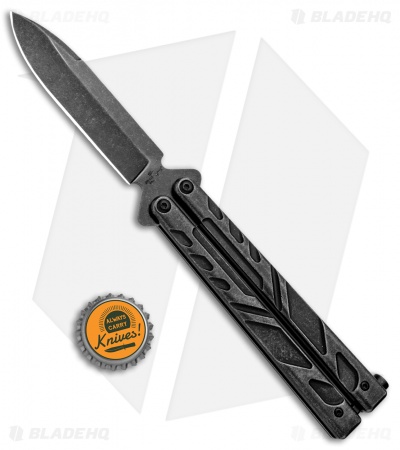 Bear Ops Bear Song VII Butterfly Knife Titanium (4" Black SW)