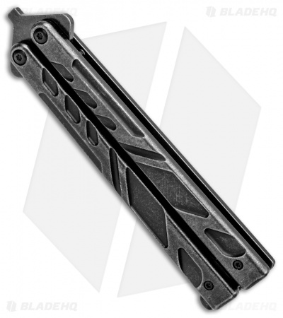 Bear Ops Bear Song VII Butterfly Knife Titanium (4" Black SW)