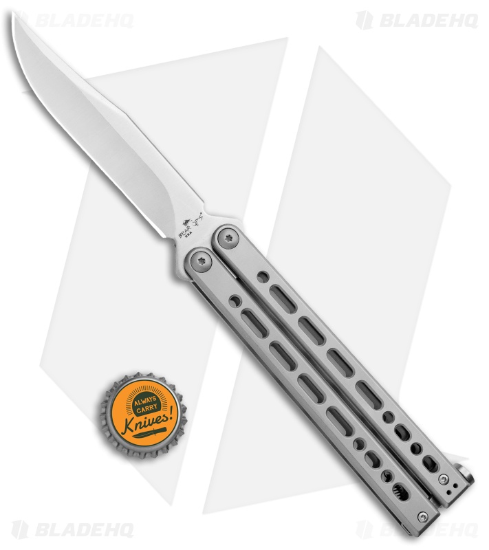  Bear Ops Bear Song VIII Butterfly Knife Gray Clip Point (4.5" Satin) 