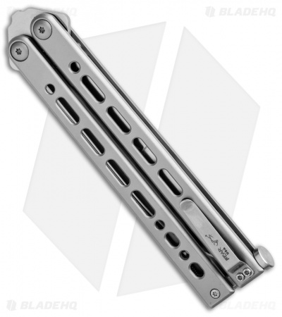 Bear Ops Bear Song VIII Butterfly Knife Tanto Gray Steel (4.5" Satin)