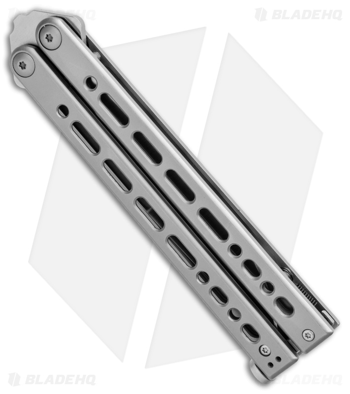 Bear Ops Bear Song VIII Butterfly Knife Tanto Gray Steel (4.5" Satin)