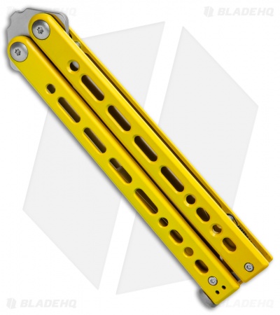 Bear Ops Bear Song VIII Butterfly Knife Bayonet Yellow Steel (4.5" Satin)