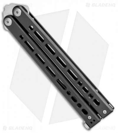 Bear Ops Bear Song VIII Butterfly Knife Tanto Black Steel (4.5" Satin)