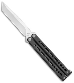 Bear Ops Bear Song VIII Butterfly Knife Tanto Black Steel (4.5" Satin)