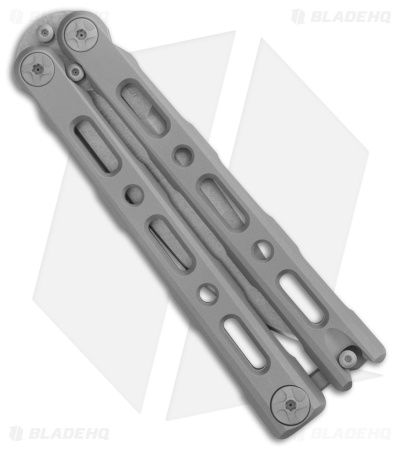 Benchmade 82 Laro Bali-Song MagnaCut Butterfly Knife Gray Titanium (3.6" SW)