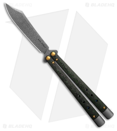 Benchmade Gold Class Necron Bali-Song Jungle Wear Fatcarbon  (4.6" Damasteel)