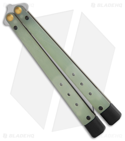 Benchmade Necron Bali-Song Butterfly Knife Jade G-10 (4.6" Stonewash) 99