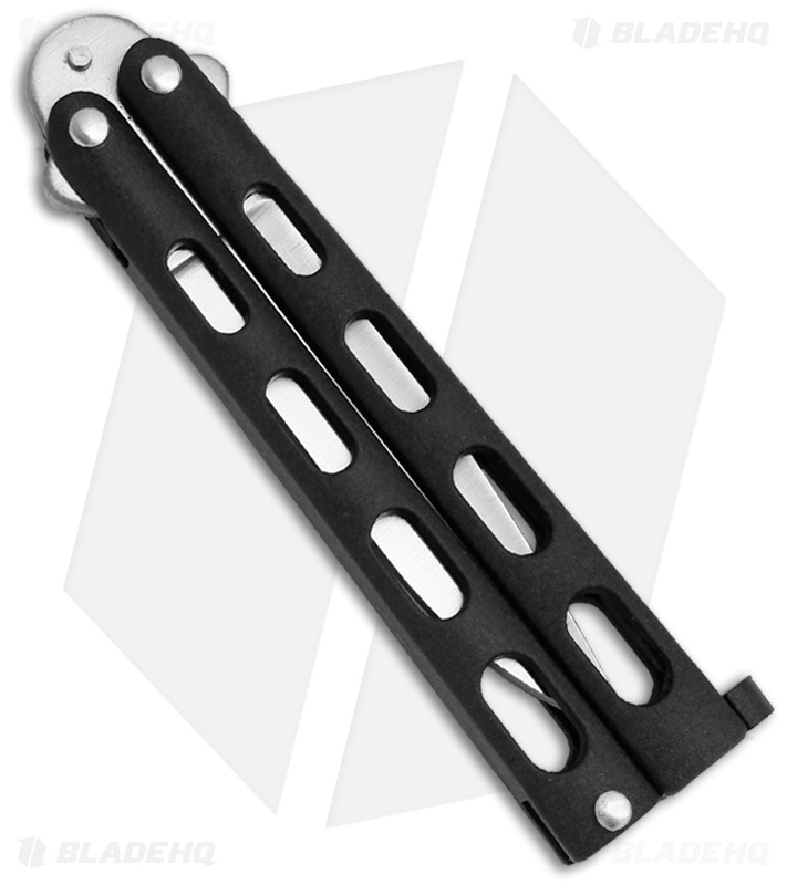 Benchmark Small Silver Butterfly Knife (3.38" Satin Plain)