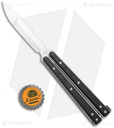 Boker Plus Balisong Tactical Small Butterfly Knife Black G-10 (3.4" Satin)
