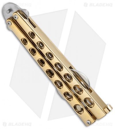 Boker Magnum Balisong Gold Bottle Opener Butterfly Knife (3.5" Satin) 09SC012