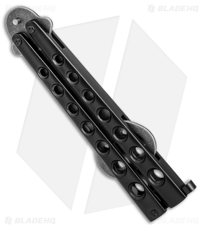 Boker Magnum Balisong Black Bottle Opener Butterfly Knife (Black SW) 09SC011