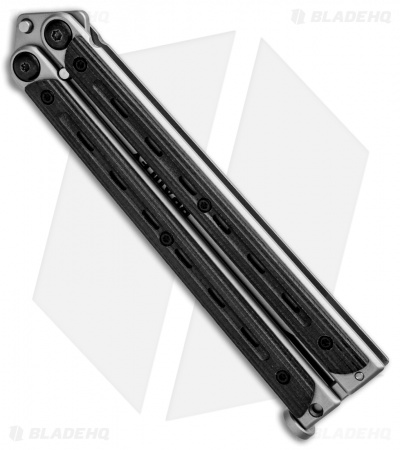 Bradley Kimura Butterfly Balisong Knife Black G-10 (3.9"  Bead Blast)