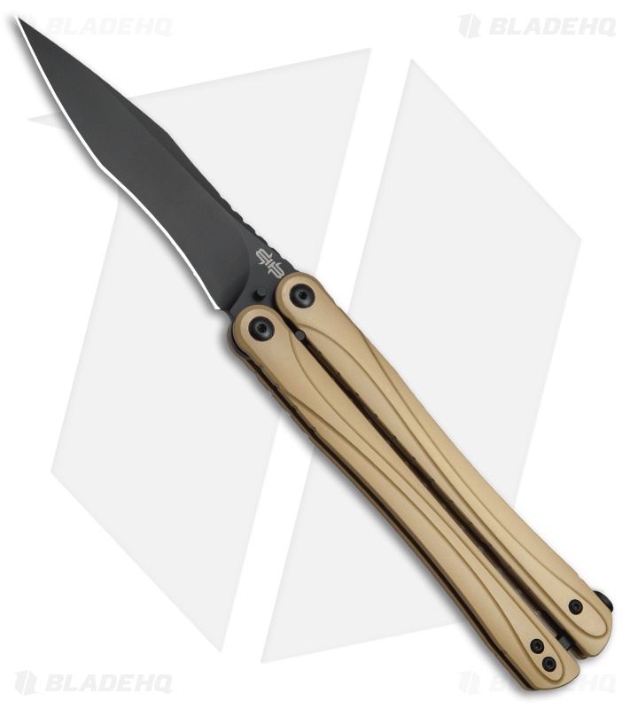 Brous Blades Balisong B3 SS Burnt Bronze Cerakote (Black) Blade HQ