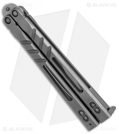 BRS Alpha Beast 3.0 Balisong Butterfly Knife Titanium (4.5" Bead Blast)