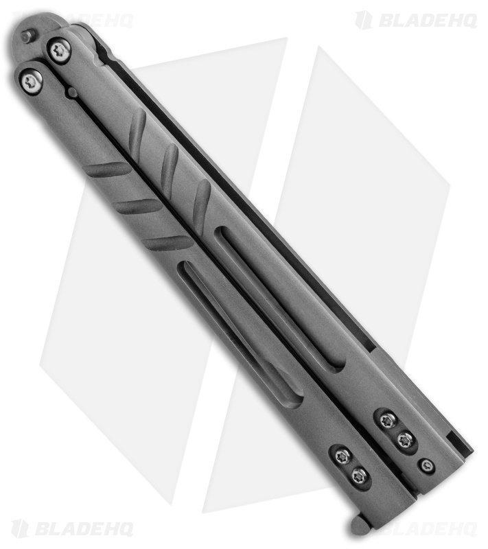 BRS Alpha Beast Infinity Balisong Butterfly Knife Titanium (4.5" Stonewash)