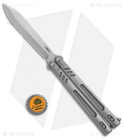 BRS Hybrid Replicant Alternate Balisong Stonewash Titanium - Blade HQ