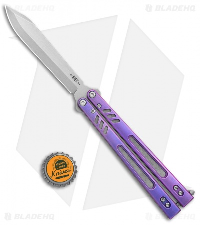 BRS Hybrid Replicant Alternate Balisong Purple Titanium - Blade HQ
