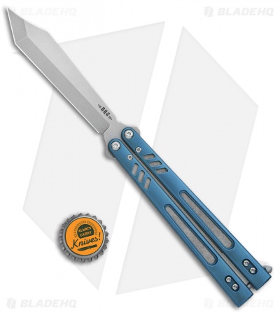 BRS Hybrid Replicant Standard Balisong Butterfly Knife Blue Titanium (4.6" SW)